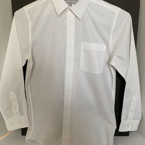 Nordstrom Boys White Long Sleeve Dress Shirt SZ 14